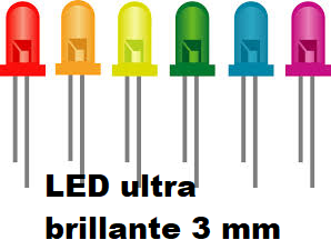 LED ultra brillante 3mm